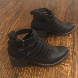 Volatile black cut out booties!
